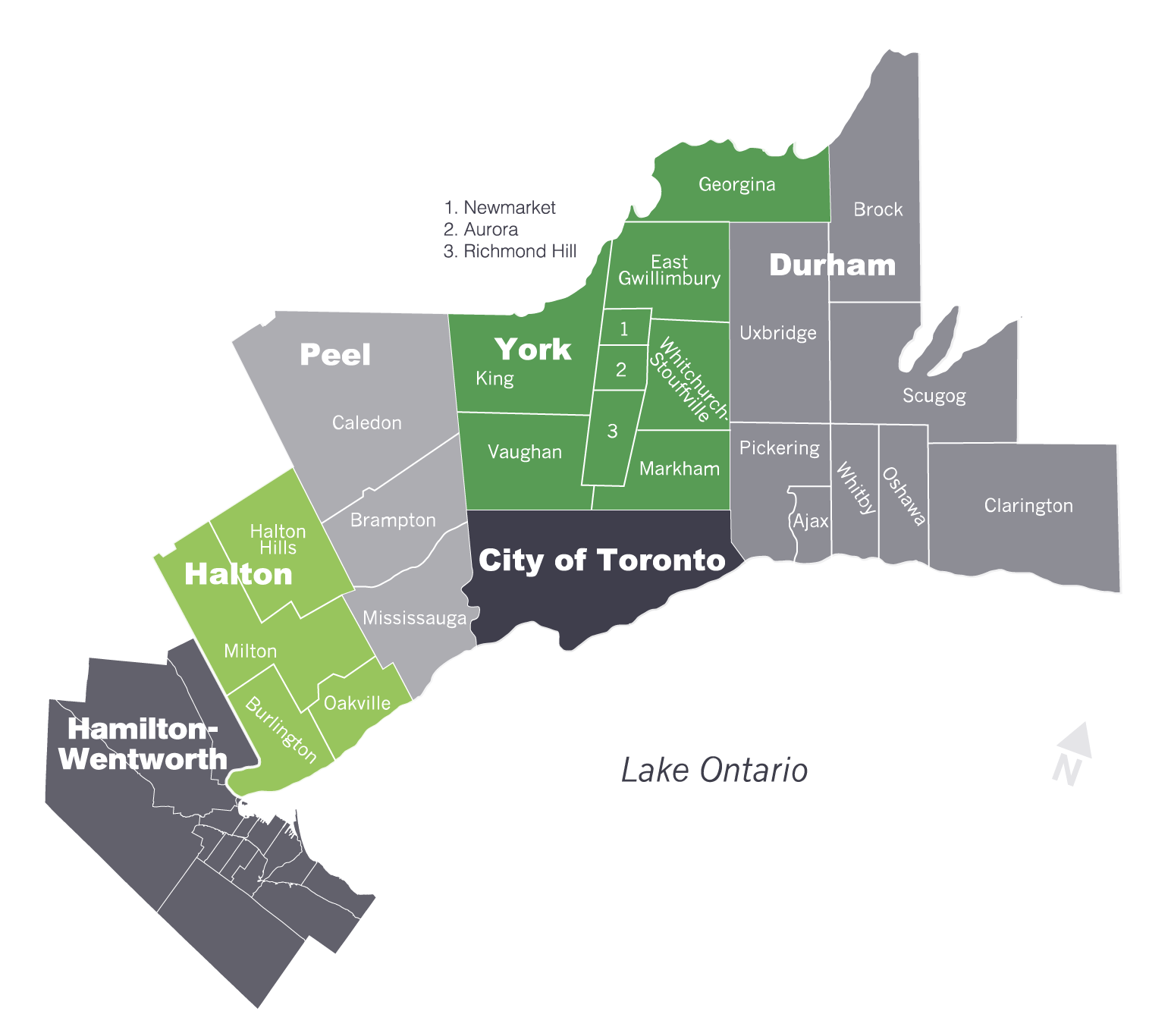 GTHA Service Area Map